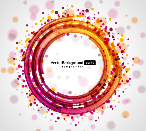 free vector 4 round light vector background